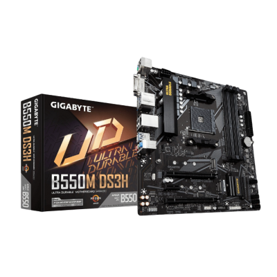 MB GIGABYTE B550M DS3H MICATX AM4 4DDR4 128GB 2133MHZ A 4000MHZ 1HDMI 1DVI 1PS2 4USB3.2 B550M DS3H