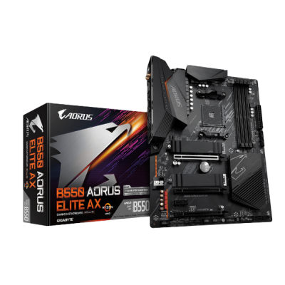 MB GIGABYTE B550 AM4 ATX 4DDR4 128GB 2133 A 4733 MHZ 1HDMI 1DP 5USB3.2 B550 AORUS ELITE AX V2