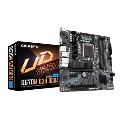 MB GIGABYTE Q670M D3H DDR4 LGA1700 4XDDR4 128GB 3200HZ 1XD SUB 1XHDMI 2XDP Q670M D3H DDR4