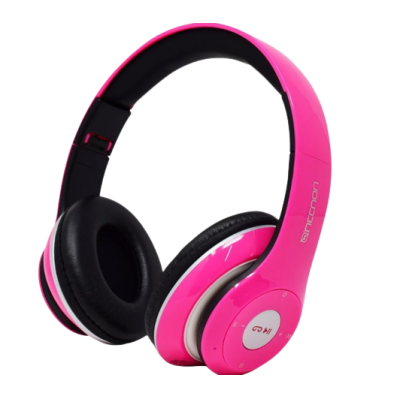 AUDIFONOS NECNON (NBH-01R-RS) BTH,C/MICROFONO,ANTI-GOLPES,AUX3.5,ENTRADA TF,FM,BATERIA 350MAH,ROSA