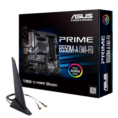 ASUS PRIME B550M A WIFI II AMD AM4 4DDR4 128GB PCI4 WIFI 6 1GB ETHERNET HDMI DVI