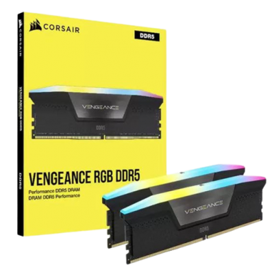 MEMORIA RAM CORSAIR DIMM VENGEANCE RGB DDR5 5200MHZ 32GB KIT 2X16GB BLANCA CMH32GX5M2B5200C40W