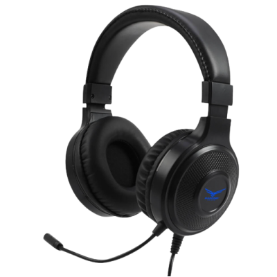 AUDIFONOS GAMER NACEB (NA-0317) BLACK MAMBA,DIADEMCON MICROFONO3.5MM/USB,LED,HQ,NEGRO.