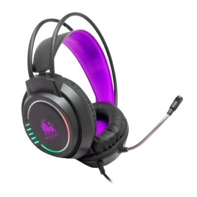 AUDIFONOS GAMER NECNON (NBHG-KIMERA-FZ)CONTROL V,RGB,CONECTOR3.5,ADAPTADOR DOBLE 3.5,FUCSIA
