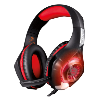 AUDIFONOS NECNON (NBHG-VIPER-RJ) GAMER,CONTROLVOLUMEN,LED,CONECTOR 3.5,ADAPTADOR DOBLE 3.5,ROJO