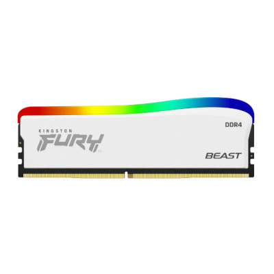 MEMORIA RAM DIMM KINGSTON FURY BEAST 8GB DDR4 3200MHZ CL16 BLANCO RGB  KF432C16BWA 8